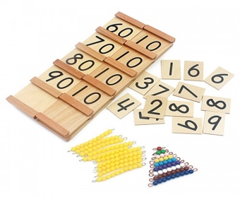 Montessori - Numeracy Seguin Boards with Short Bead Stairs and GB
